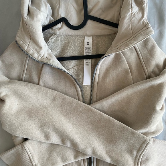 lululemon athletica Sweaters - lululemon athletica Cream Zip-Up Hoodie Sweater